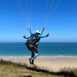Envol en parapente