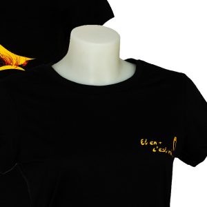 T-shirt femme noir logo parapente