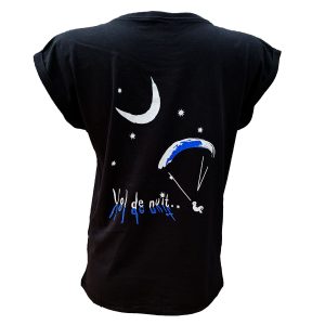 t-shirt femme logo parapente vol de nuit