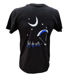 t-shirt homme logo parapente vol de nuit
